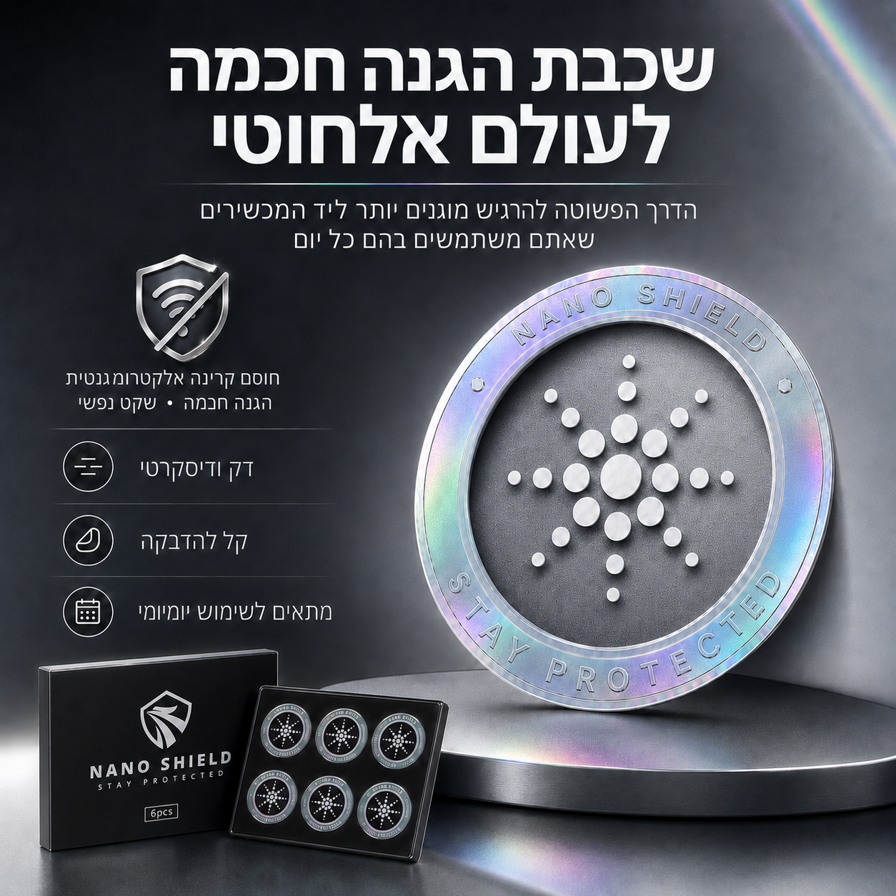 WaveGuard מדבקת הגנה חכמה למכשירים אלחוטיים